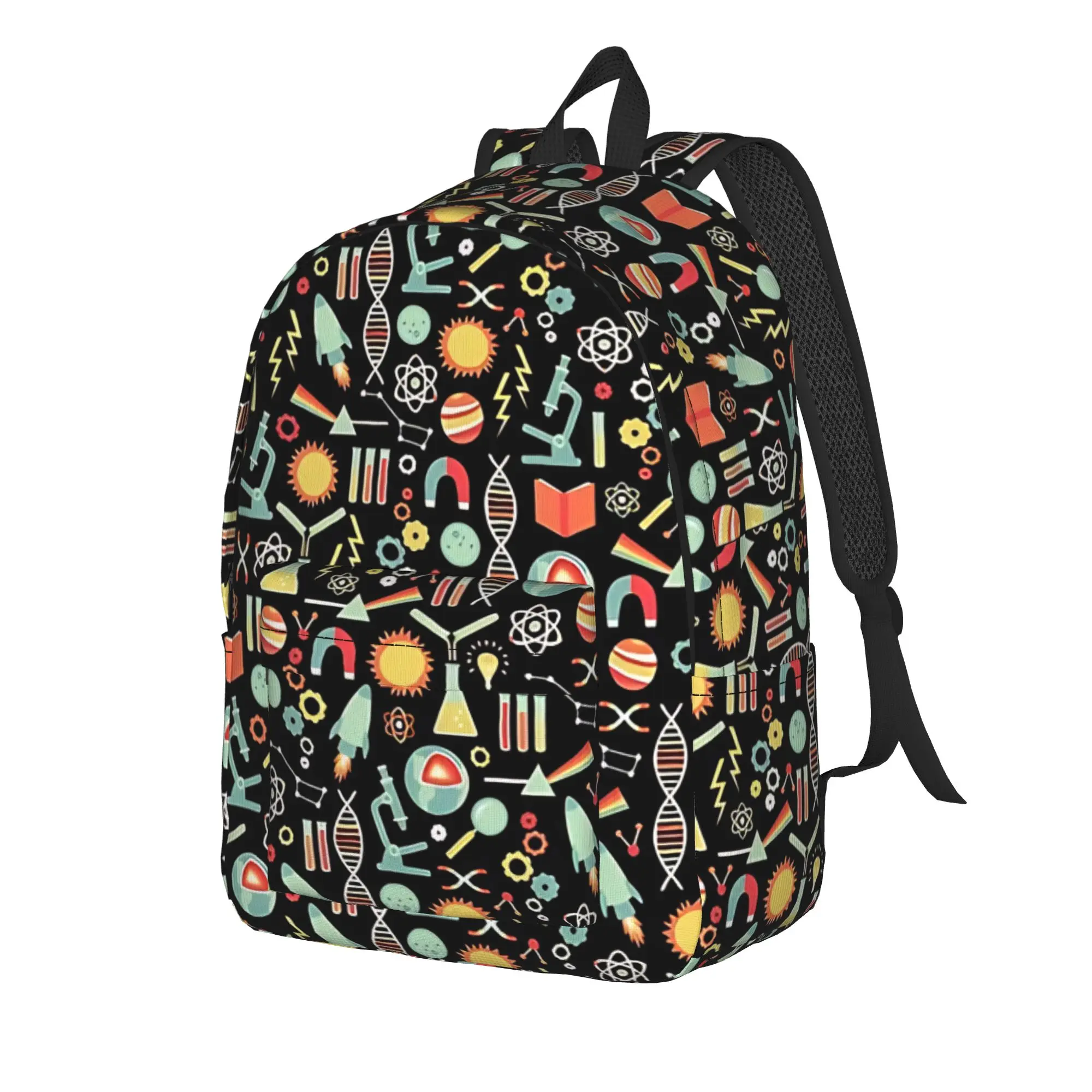 Chemistry Science Test Tubes Lab School Subject Backpack  Men Polyester Outdoor Backpacks Durable Kawaii School Bags Rucksack