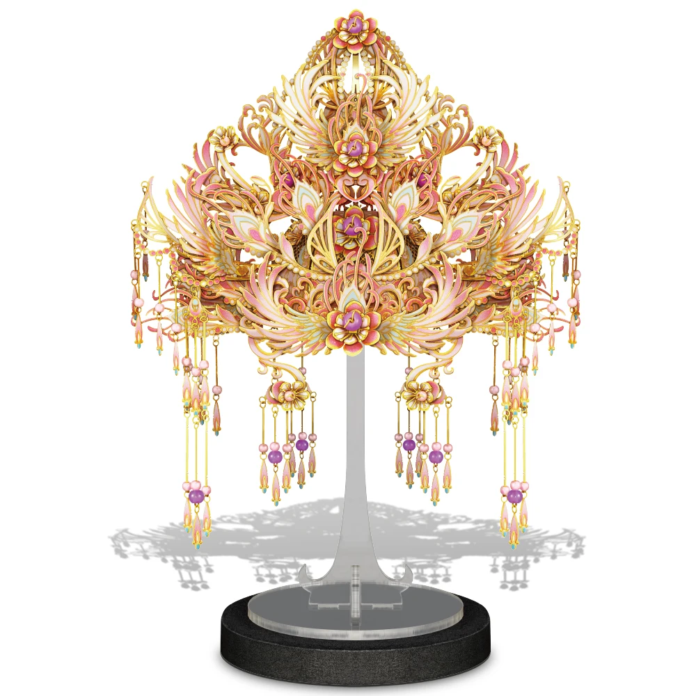 Piececool 3D Metal Model Kits Lovely Flower Princess Crown Metal 3D Puzzles for Adult Assembly Model DIY Jigsaw Best Gifts