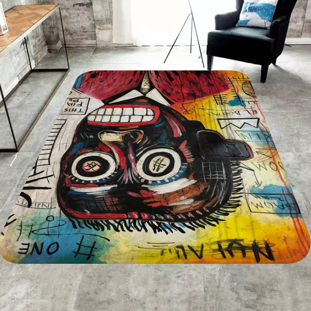 Jean Michel Basquiat Art Graffiti Room Mats Nordic Style Home Doormat Bathroom-Toilet Mats Bedroom Hotel Decor Mat