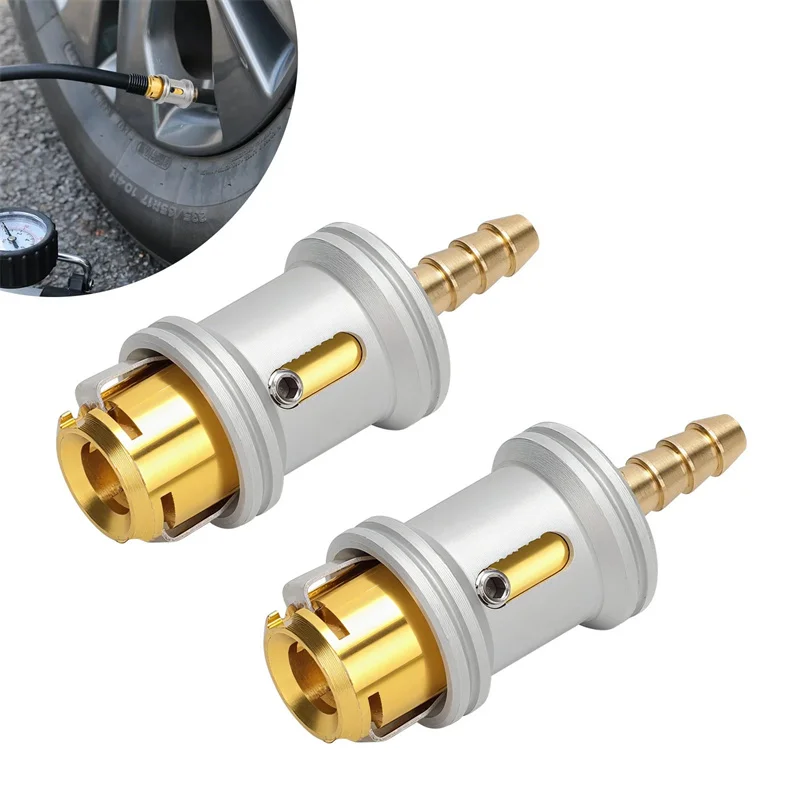 2pcs 6mm Car Tire Valve Clip Pump Nozzle Clamp Solid Brass Quick Connect Inflation Connector Car Air Chuck Inflator Pump Adapter - view 4