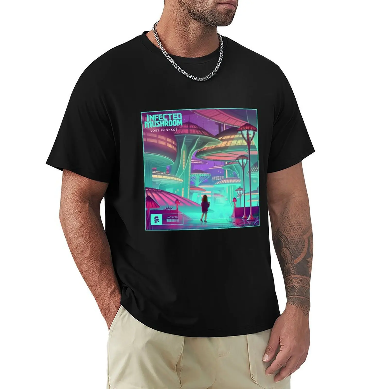 Infected Mushroom Design T-Shirt Plus Size Summer Casual T-Shirt