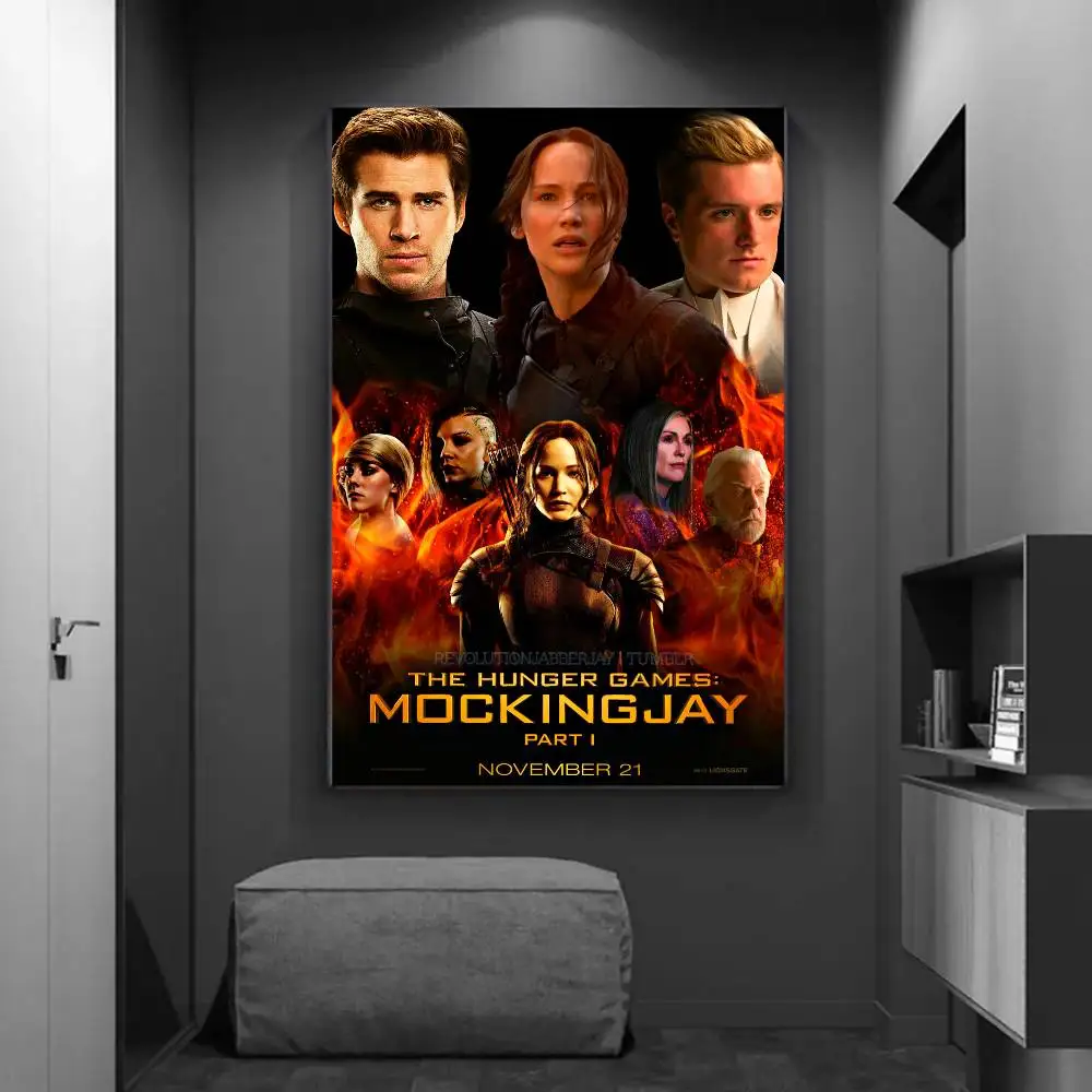 The Hunger Games 3 ملصقات فيلم لاصقة ملصق ورق أبيض DIY ملصقات حائط لغرفة البار والمقهى #5