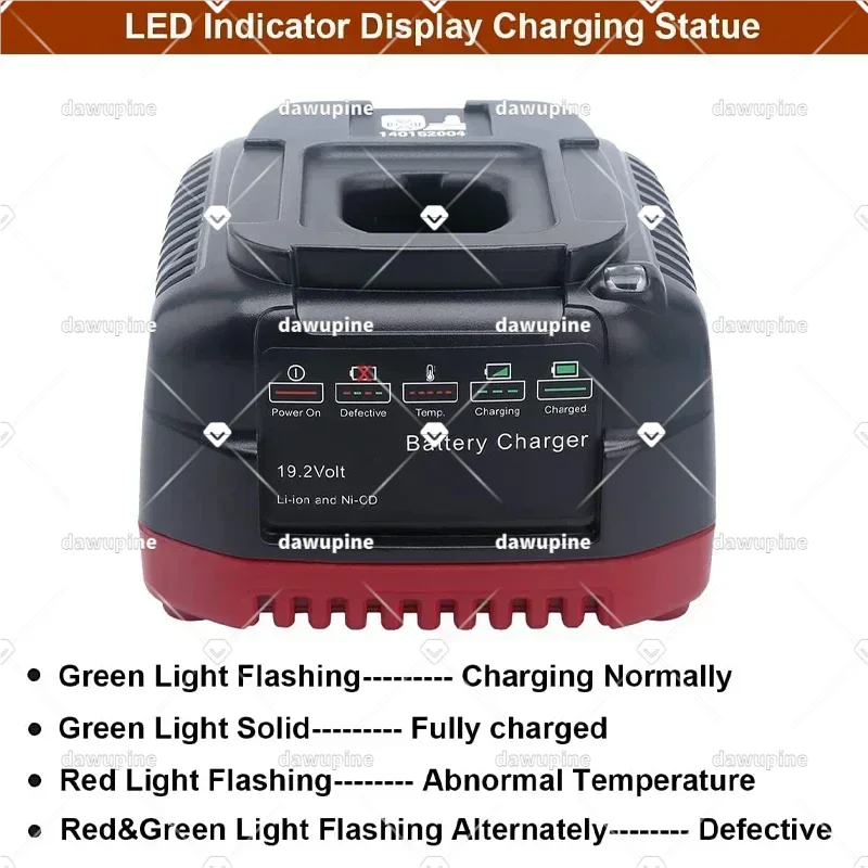 140152004 Li-ion Battery Charger with LED Indicator Compatible For Craftsman 9.6V-19.2V Power Tools Charger 11375 130279005