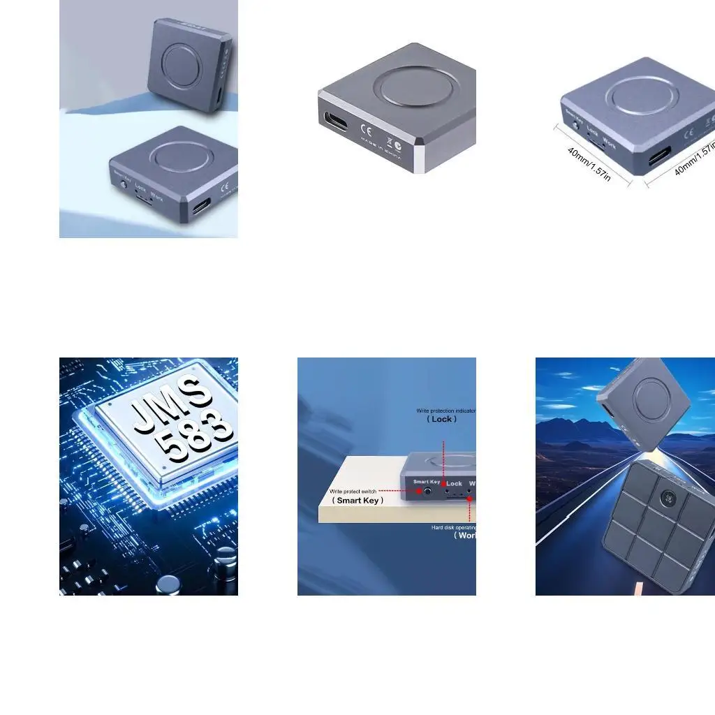 

Y1UB M.2 NVME SSD Корпус SDD с USB -портом для M.2 SSD -ящика USB 10 Гбит / с JMS583 Чип для 2230 SSD аксессуаров