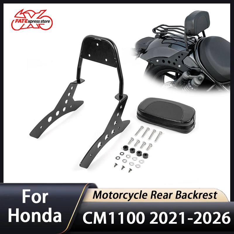 

For Honda Rebel CM CMX1100 CM1100 CMX1100 Motorcycle Rear Passenger Seat Back Rest Backrest Backrest Holder Sissy Bar 2021-2026