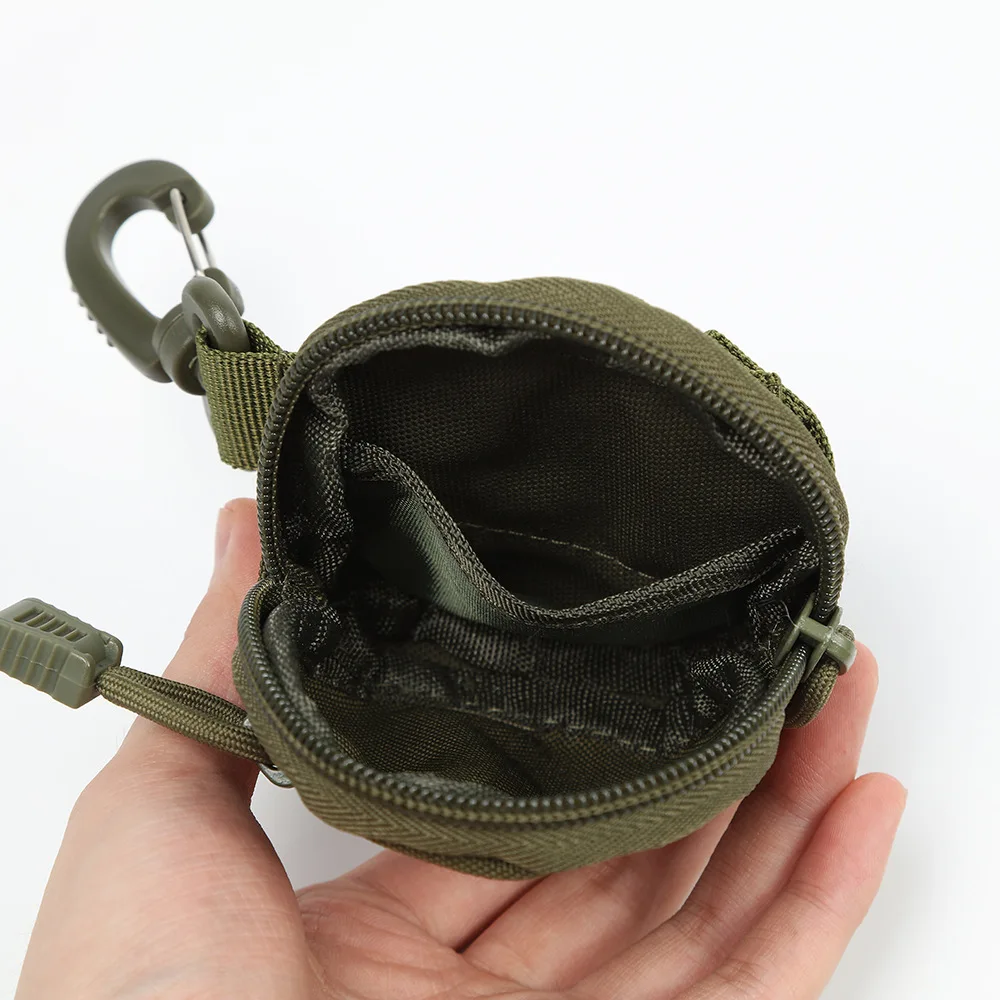 

Outdoor Tactical Casual Men Coin Wallet Portable Mini Money Coin Pouch Keys Holder Waist Bag Round Small Case Zipper Wallet 2025