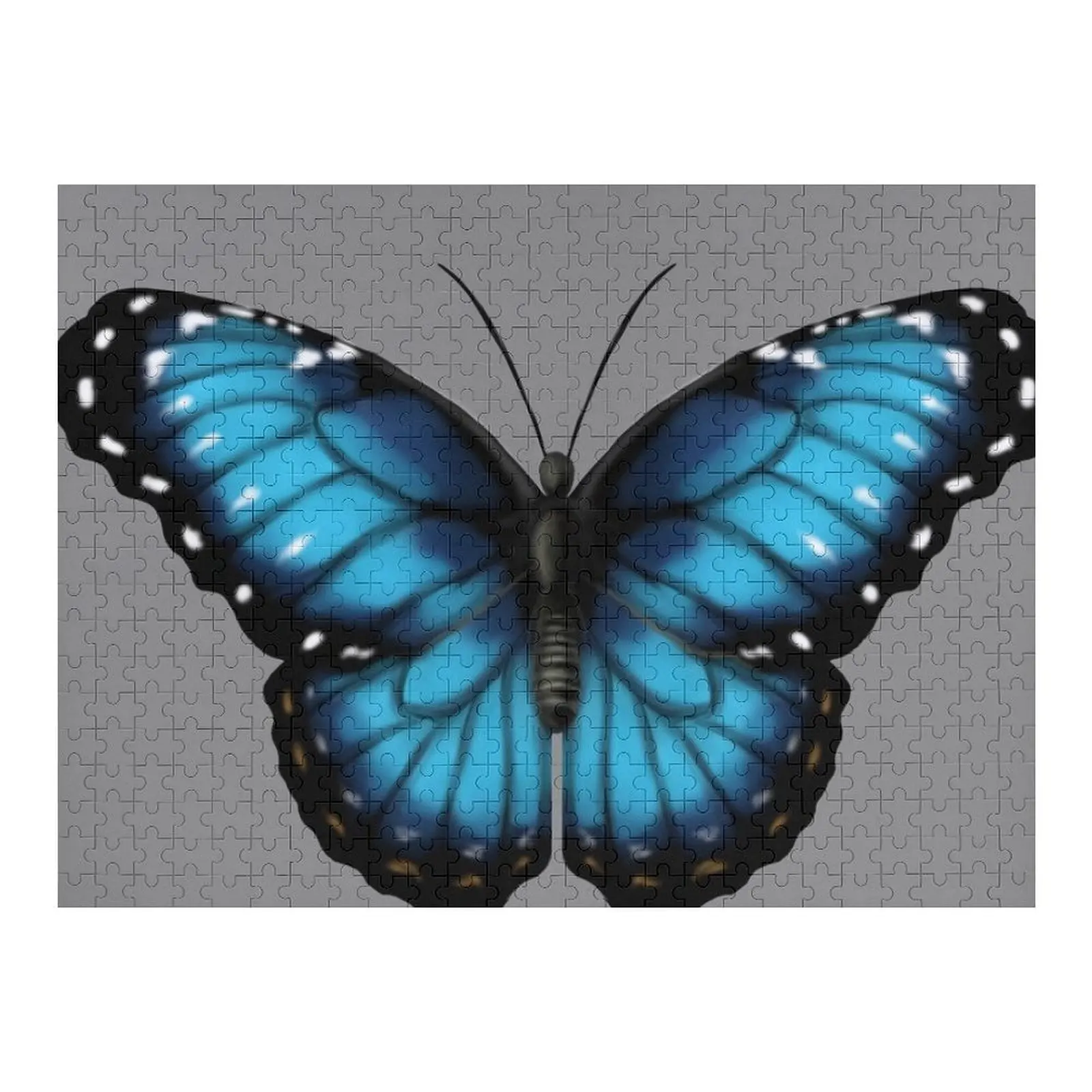 

Blue Morpho Butterfly Jigsaw Puzzle Personalized Photo Personalized Gifts Puzzle