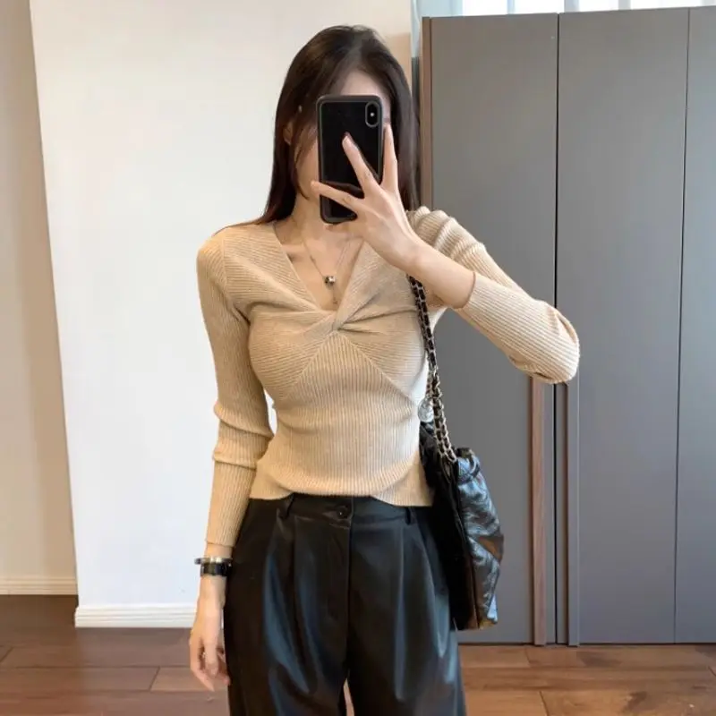 

Sweaters Jumpers Pullovers Woman Oversize Cloud Mock Two-Pieces BF Y2K Lady Professional OL Business Meeting Work Autumn Solid