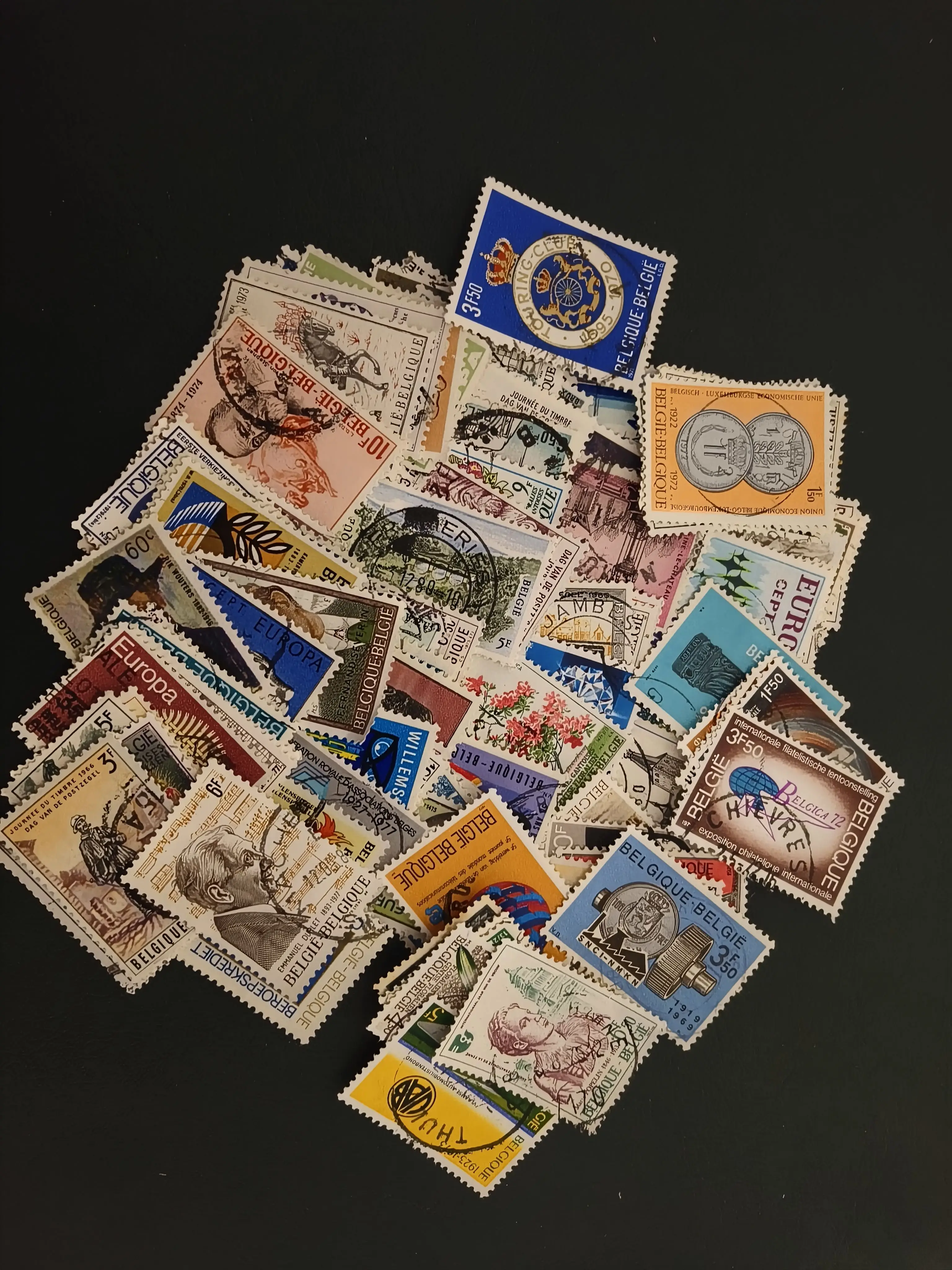 100 Different Real Stamped Belgian Stamps Postage No Repeat Belgium Post Collectible Postage Stamps Material For Scrapbooking
