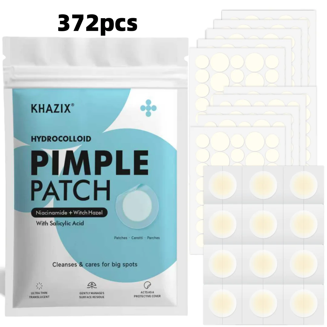372PCS Hydrocolloid Acne Pimple Patch, Hydrocolloid Spot Stickers, Covering Zits and Defect, Nighttime Spot Stickers for Face