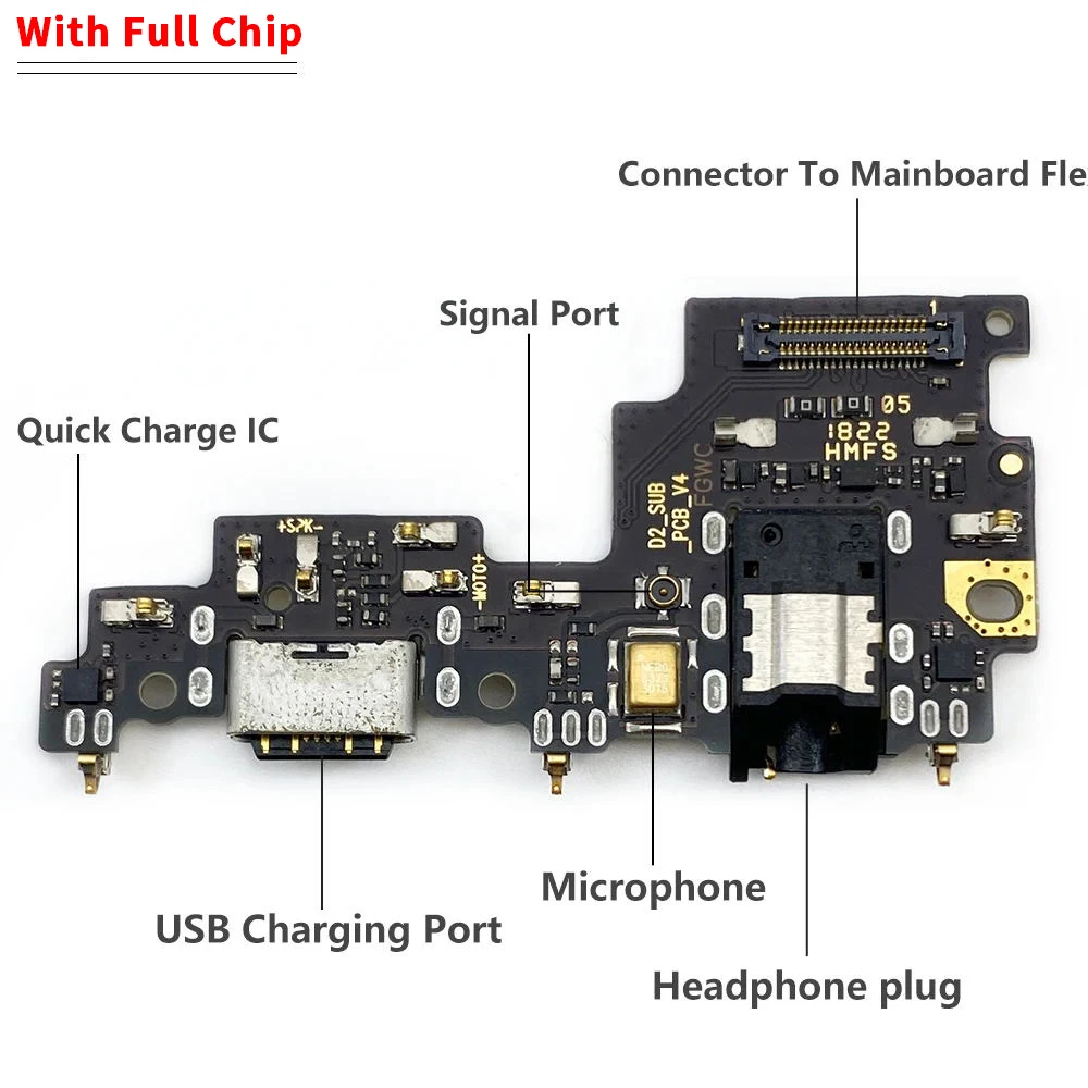 NEW For Xiaomi Redmi 6 Pro / Mi A2 Lite A1 5X A2 6X A3 CC9e USB Charger Connector Charging Port Microphone Flex Cable Parts