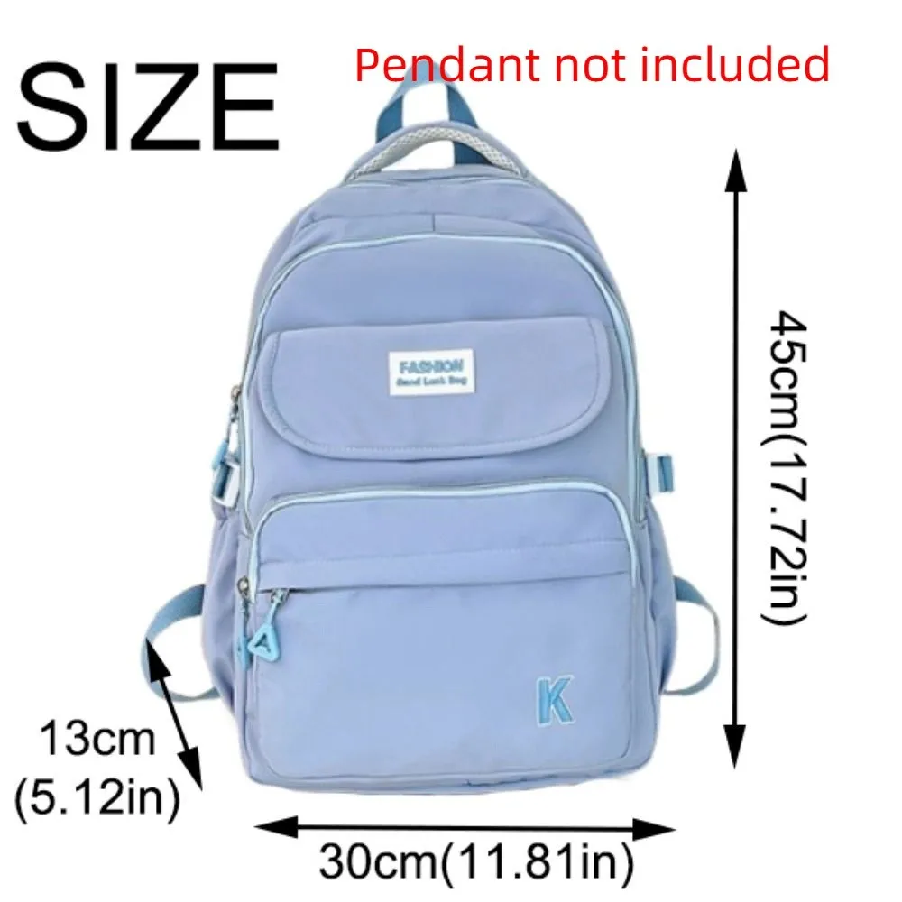 حقائب مدرسية للطلاب الكوريين مقاومة للماء وأشرطة قابلة للتعديل حقيبة ظهر للطلاب الجامعيين بسحاب للإغلاق حقيبة ظهر خفيفة الوزن للفتيات