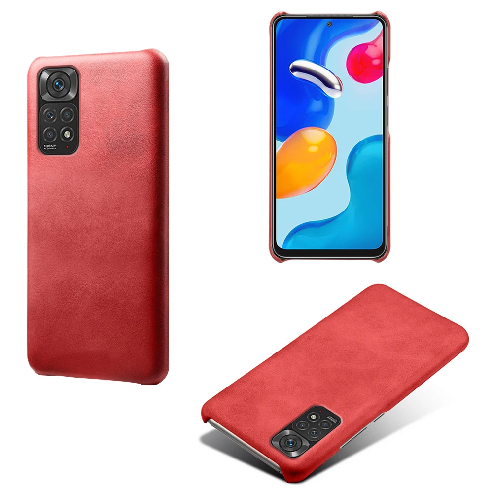 Redmi Note 11 For Xiaomi Redmi Note 11 11E 10 9 Pro 11T 11S 10S 9S Slim Vegan Leather Case For Redmi K40 K30 Ultra K20 Pro Cover