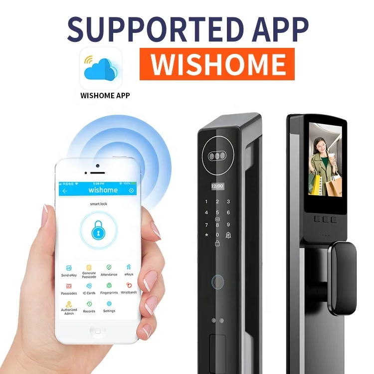 Face Recognition Cerradura Inteligente Password Card Lock Wifi Door Lock Fingerprint Digital Keyless Smart Door Lock