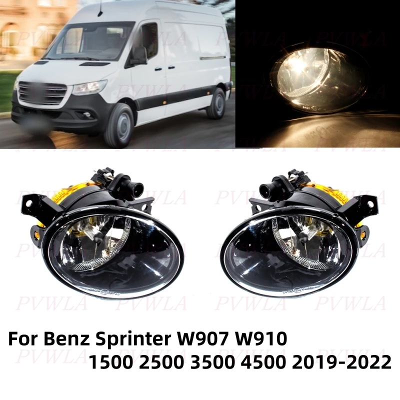 Front Bumper Fog Light Halogen Bulbs For Benz Sprinter W907 W910  2500 3500 1500 2019-2022 Car accessories 9109062500 MB2593127