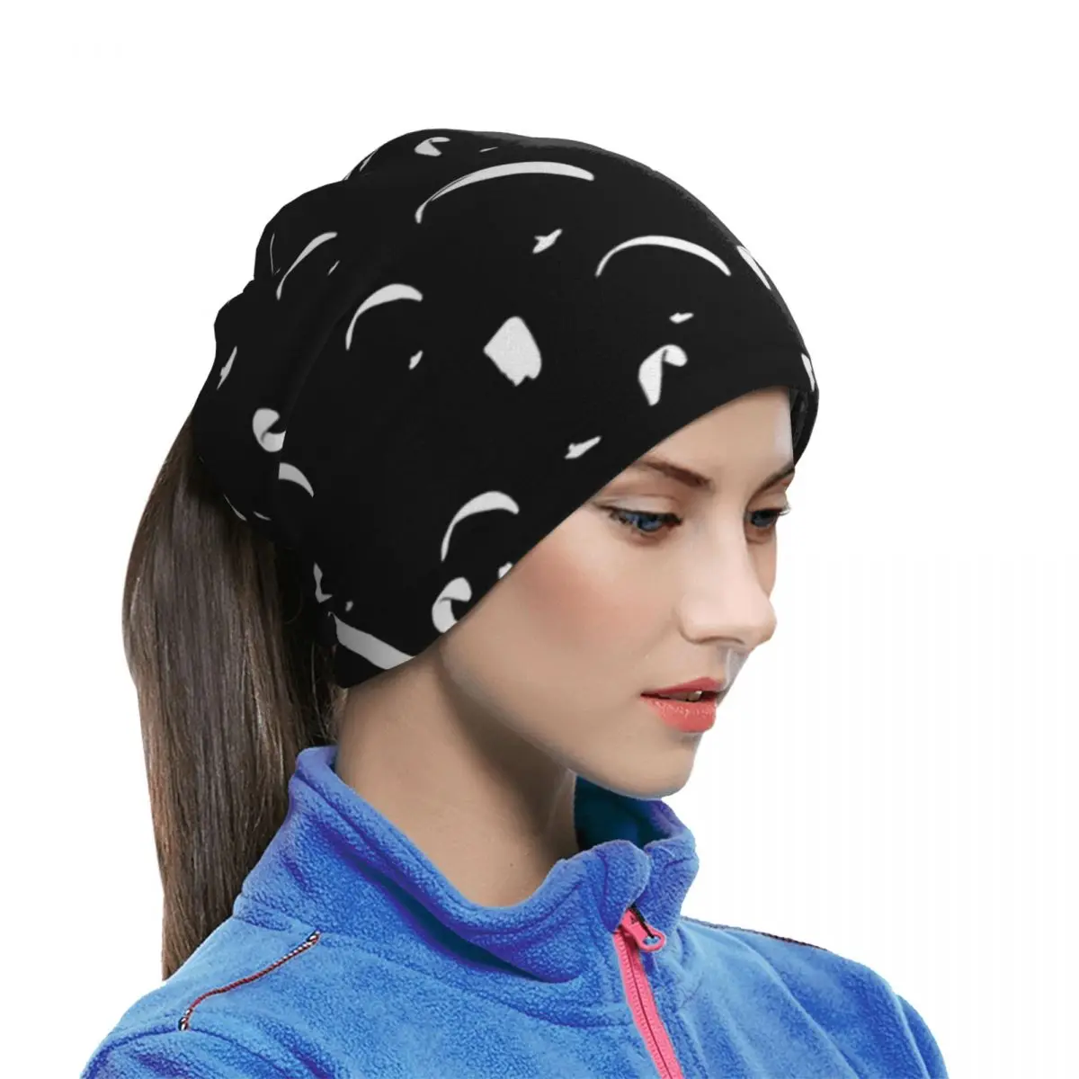 Paragliding Competition (black) Multifunctional Elastic Neck Gaiter Dust Proof Face Cover Bandana Unisex for Motorcycle Fishing