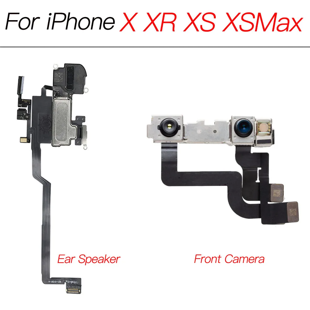 Ear Speaker With Microphone Flex For iPhone X XR XS Max Front Camera With Sensor Flex Cable NO Face ID