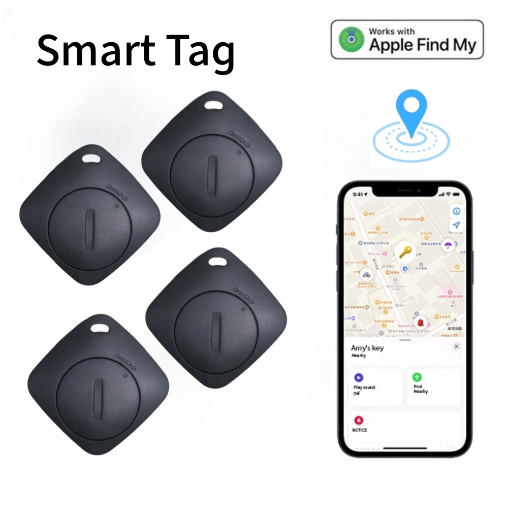 

Smart Tag Tracker Work with Find My APP Tag Key Wallet Bike Finder Anti-lost GPS Positioning Bluetooth-compatible for IOS System