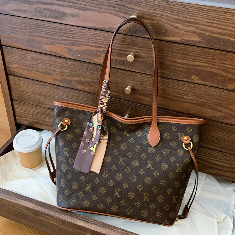 new-old-flower-tote-bag-for-women-european-light-luxury-handbags-retro-large-capacity-shopping-bags-commuting-versatile