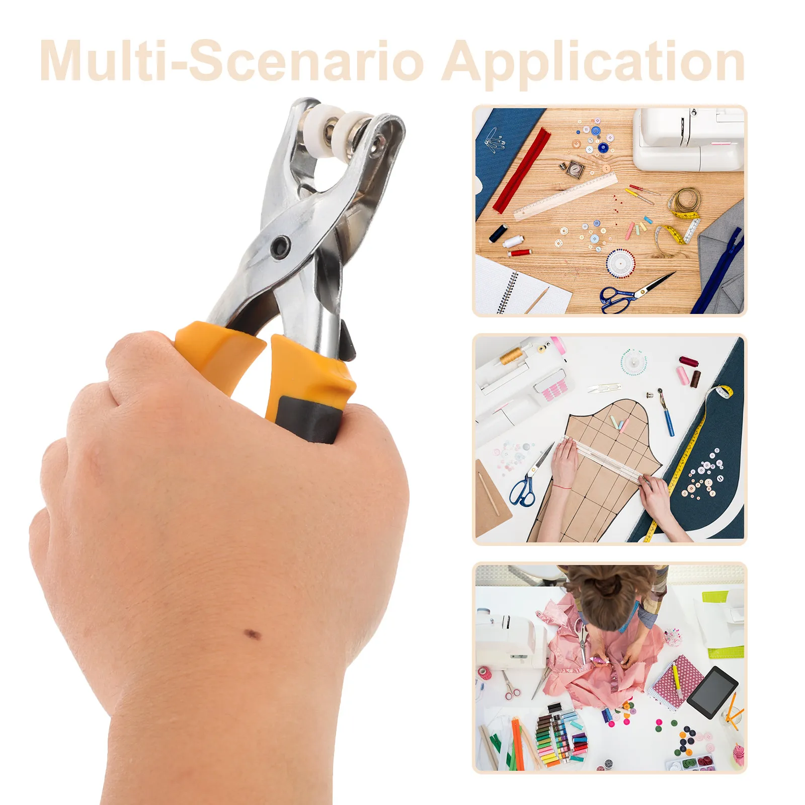 Snap Fastener Plier Ergonomic Button Setter Install Tool for Sewing Clothing Fabric Tarps Canvas Snap Fasteners Pliers