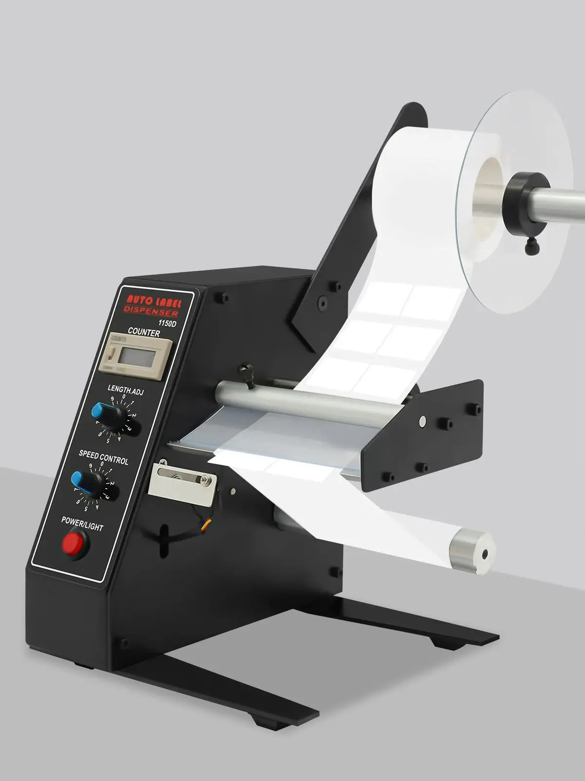 Automatischer Etikettenspender mit Zählfunktion, Etikettendrucker, Einstellbare 9 Geschwindigkeiten & Längen, Etikettenapplikator für Fabriken