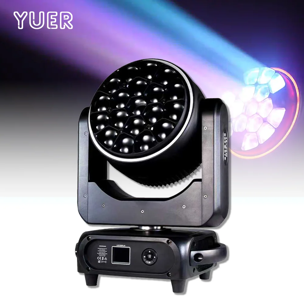 YUER 19x40W RGBW B-Eye Wash Zoom Beam Effect With RING Moving Head DMX512 Control For Wedding Decoration Dj Disco Stage Light