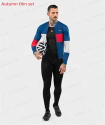 SIROKO Team Spring Long Cycling Jersey Sets Breathable Long Sleeve Spring New Men's MTB Bicycle Clothing Suits Roupa Ciclismo