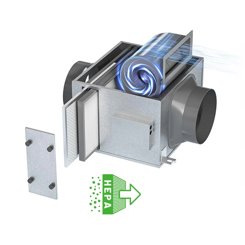 Ventilazione VMC Controllo meccanico WiFi Ventilazione dell'aria fresca con filtro Estratto di alimentazione Aria VMC Flusso singolo