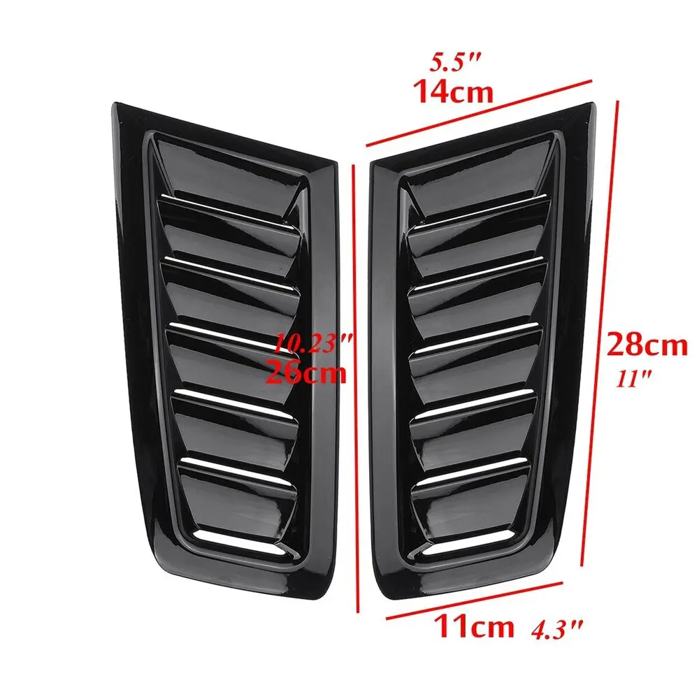 For Ford Focus RS ST MK2 Car Front Engine Hood Bonnet Vents Air Inlet + Side Fender Vent Air Outlet Decoration Stickers Cover