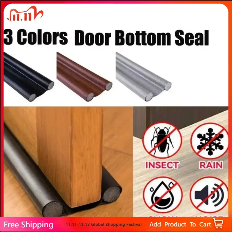 

93CM Flexible Door Gap Bottom Seam Sealing Bathroom Door Seal SoundProof Dust Strip Waterproof Guard Sealer Stopper Double Stick