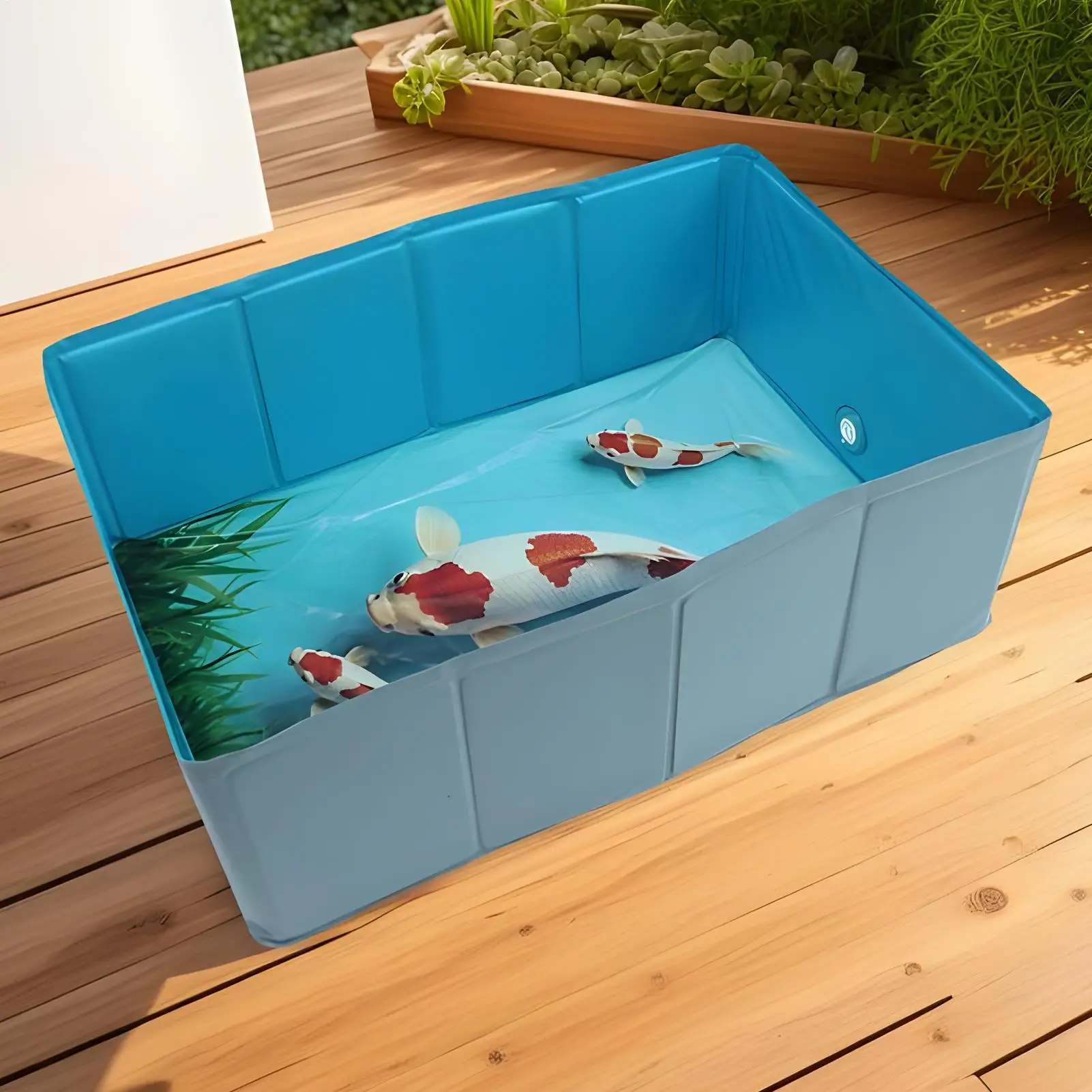 PVC Pet Bathtub with Drain Foldable Swimming Pool Dog Bathing Tub Puppy Wading Toy Pet Summer Water Play Supplies