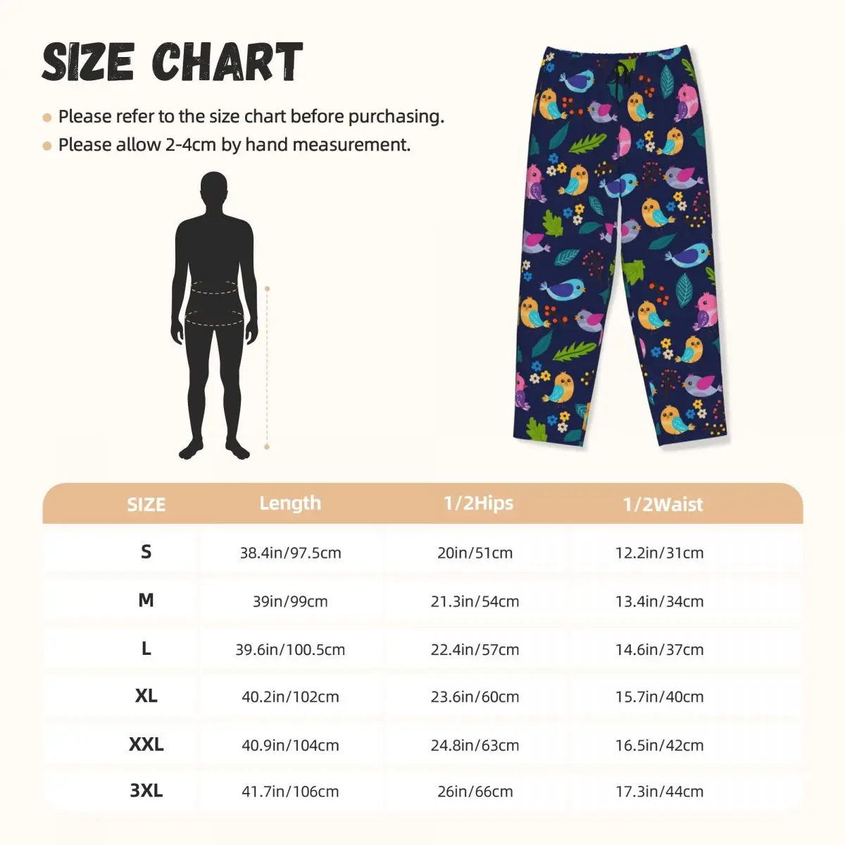 Custom Women's Parrot Bird Pajama Pants Print Cute Parrot Sleep Sleepwear Bottoms with Pockets