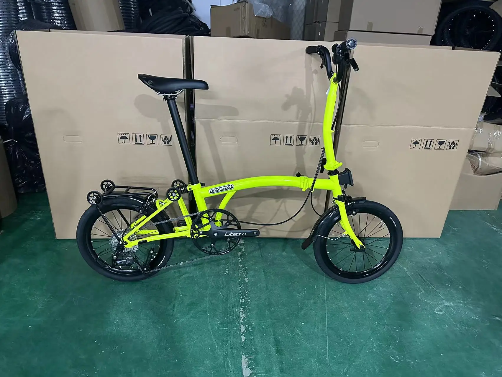 16-inch 9-speed Retro Small commuter Bike Spring Fork Suspension Dual V-brakes for Riding Three-fold bicycle