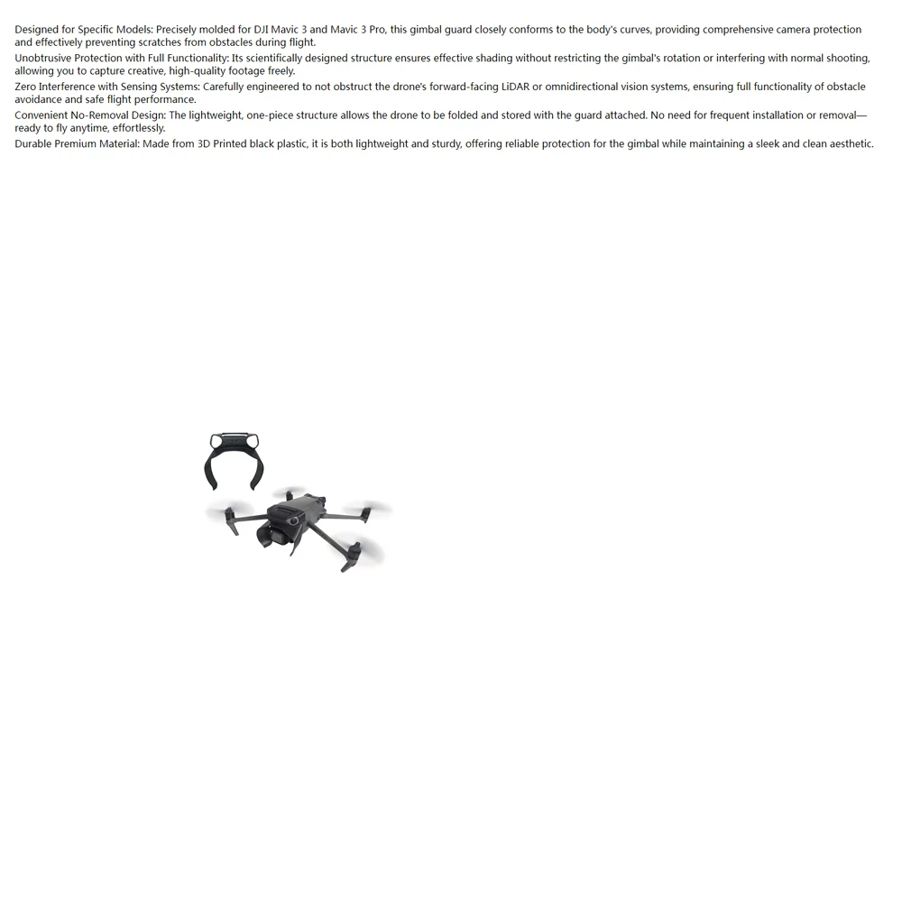 

Mavic 3/3 Pro Lens Hood, Anti-Glare Lens Sunhood Sunshade,Lens Protective Cover Guard for DJI Mavic3 Pro/Mavic 3 Drone Accessory