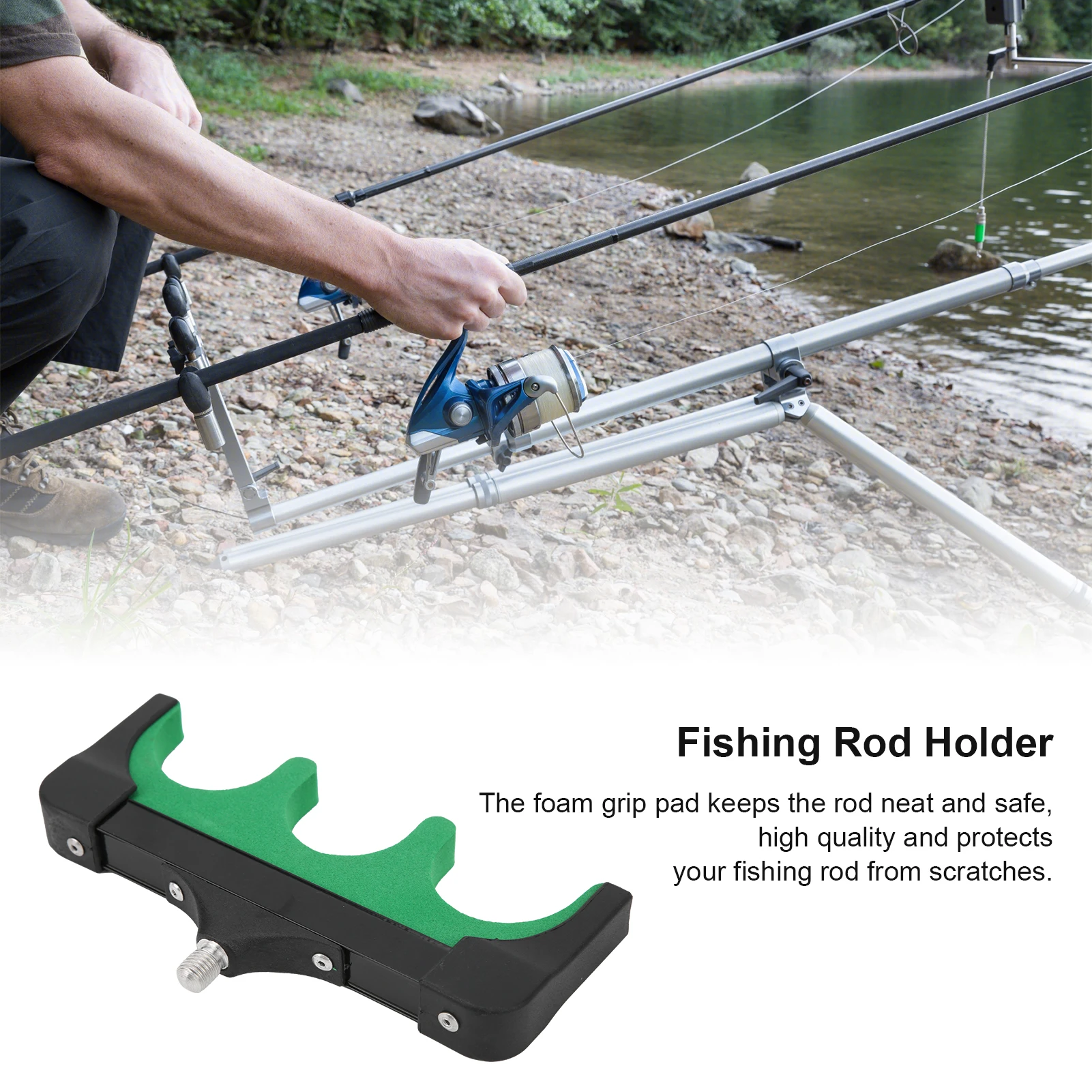 Feeder Rod Pod Freshwater Pole Tackle Fishing Rod Holder Feeder Pod Stand Holder EVA Fishing Pole Tackle Carp Fishing Accessory