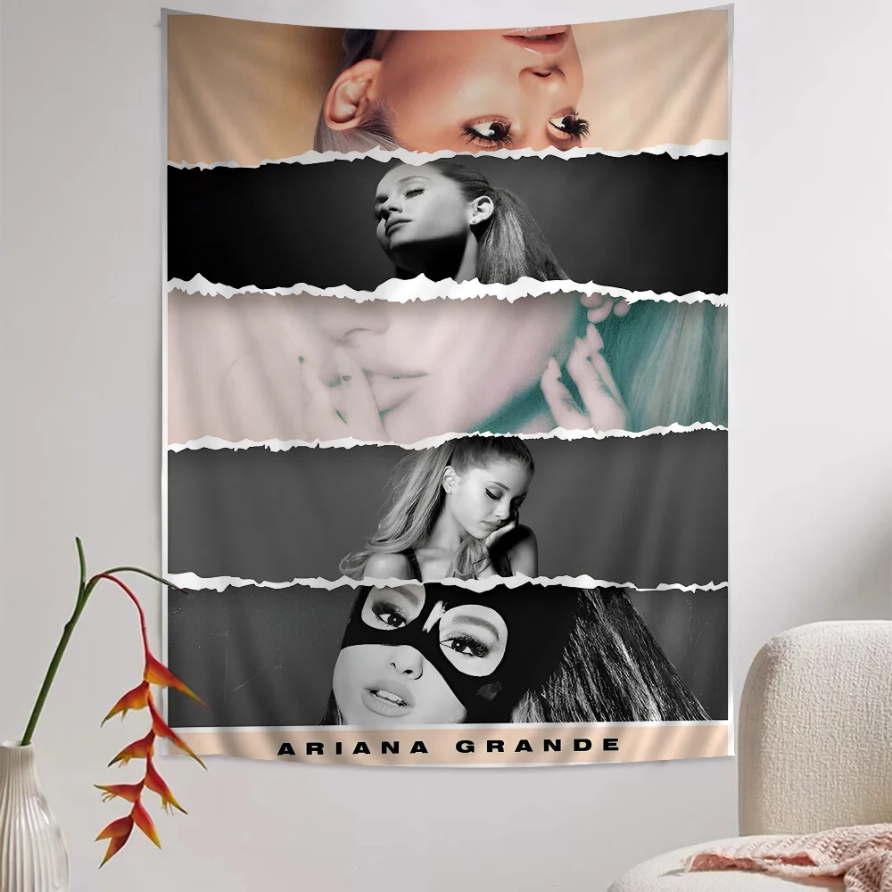 Music Art Poster Ariana Grande Printed Large Wall Tapestry Art Science Fiction Room Home Decor Decor Blanket