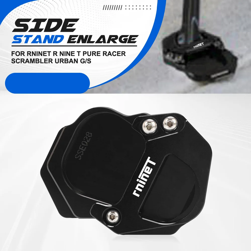 

CNC Motorcycle Kickstand Foot Side Stand Extension Support Plate Pad For BMW RnineT R nine T Pure Racer Scrambler Urban G/S