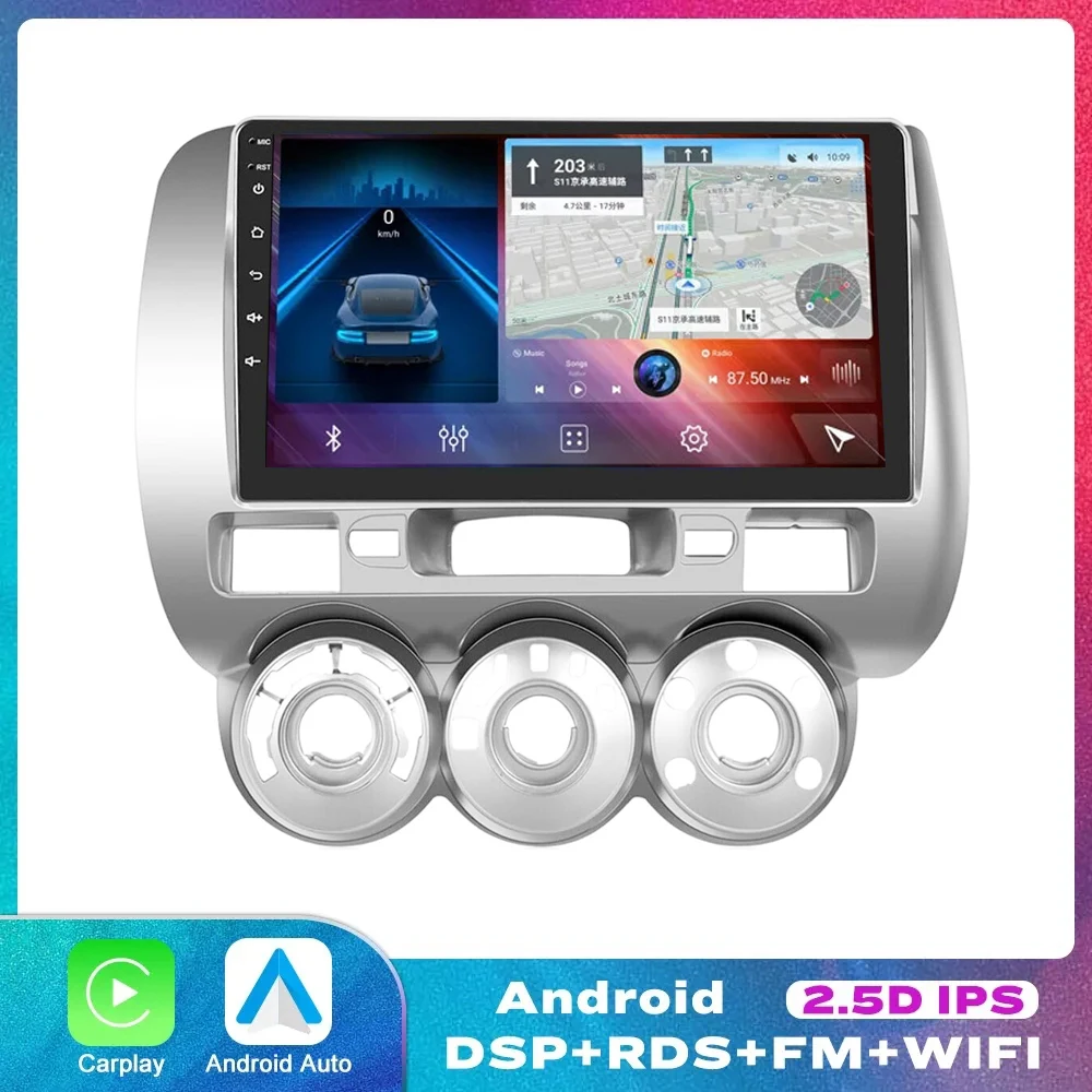 

Android 13 Car Stereo Radio Multimedia Player For Honda Fit Jazz City 2002 2003 2004 2005 2006 2007 GPS 4G Wireless Carplay DVD