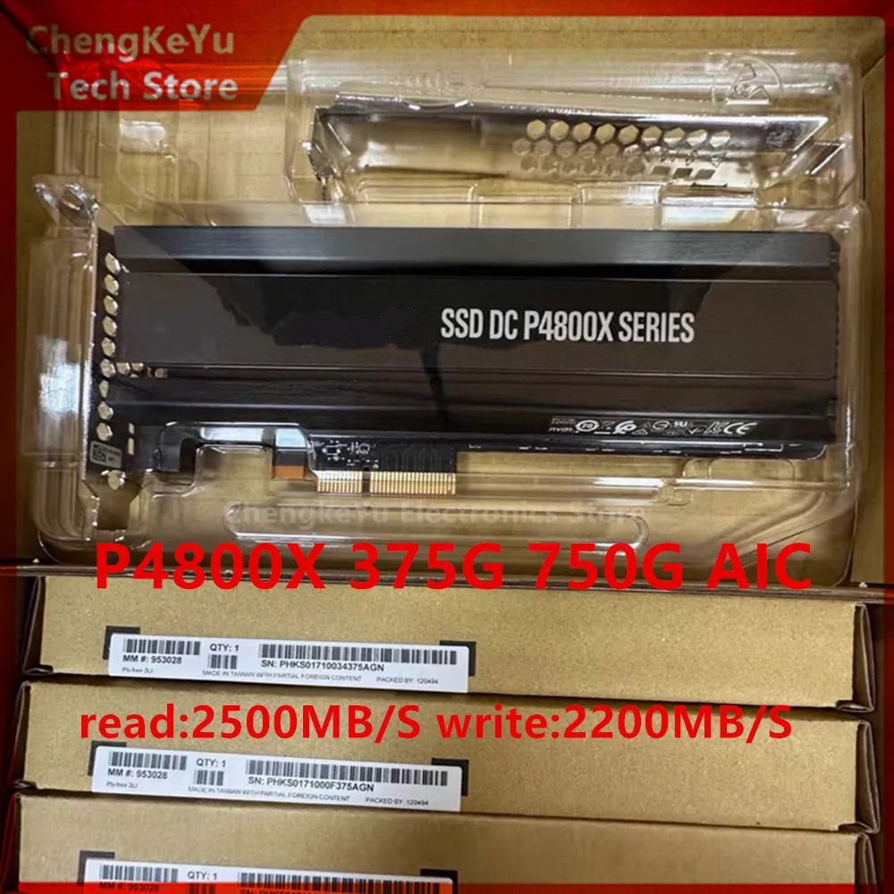 

New&original For Intel OPTANE P4800X AIC Card HHHL 375G 750G PCIe NVME Enterprise-Class SSD Solid State Drive Data Center Level