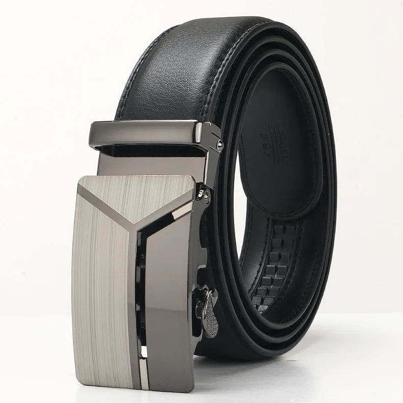 3,5 cm neuer Herren-Ledergürtel, Legierung, automatische Schnalle, Business, Freizeit, Jugend, mittleres Alter und ältere Menschen, Designer-Gürtel für Männer – Detail 4