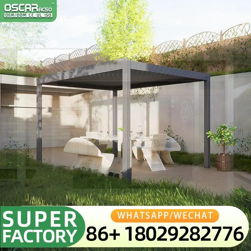 Motorized Adjustable Outdoor Pergola for Pool Beach Backyard Garden Gazebo Pavilion Structures pergola