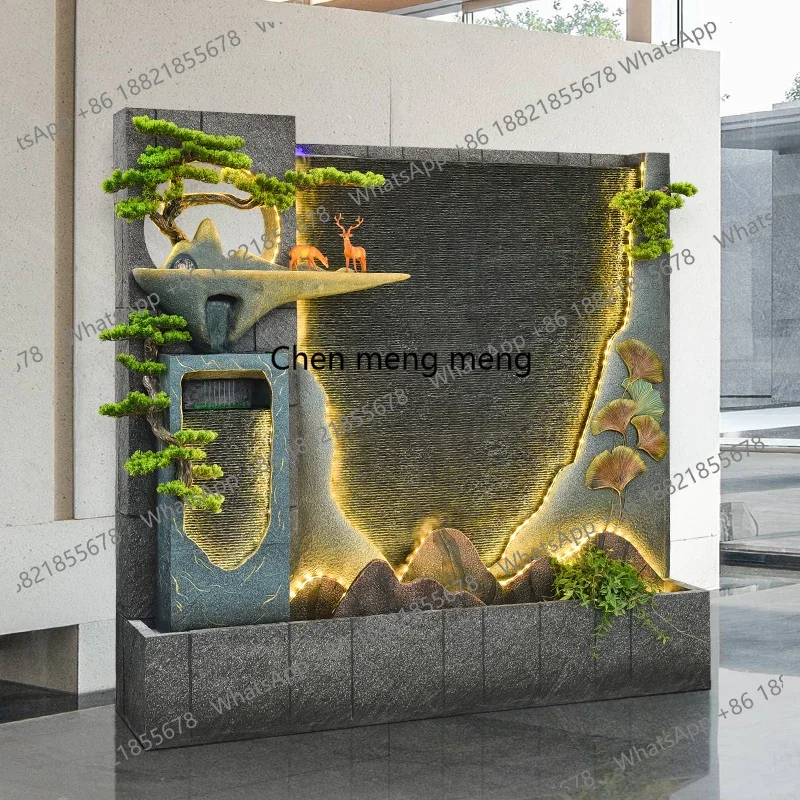 Rockery flowing water fountain screen floor ornament courtyard water feature decoration circulating water