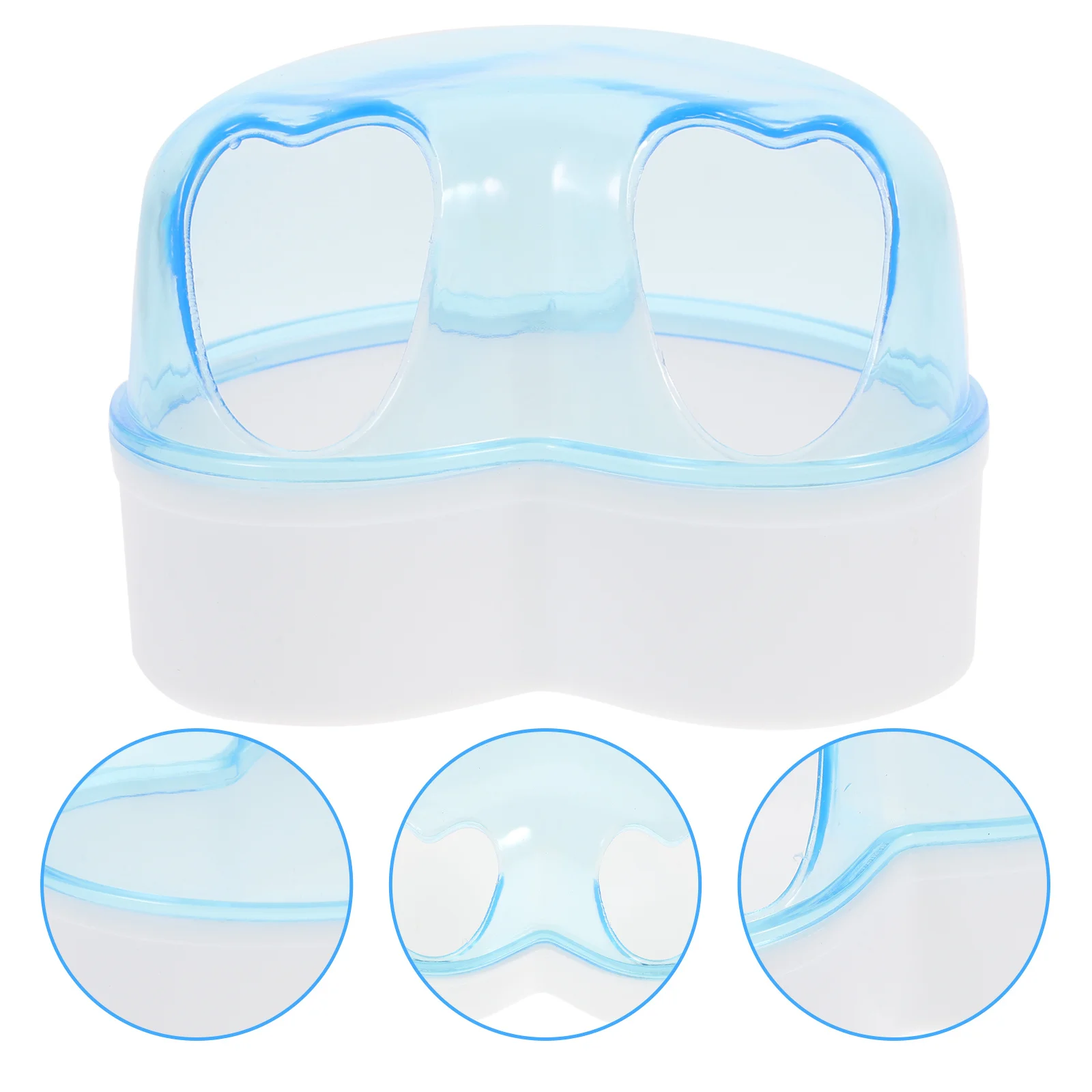 

Hamster Bathroom Adorable Sand Bath Room Heart Shape Door Small Pet Accessories Eco-Friendly Plastic Durable Portable Design