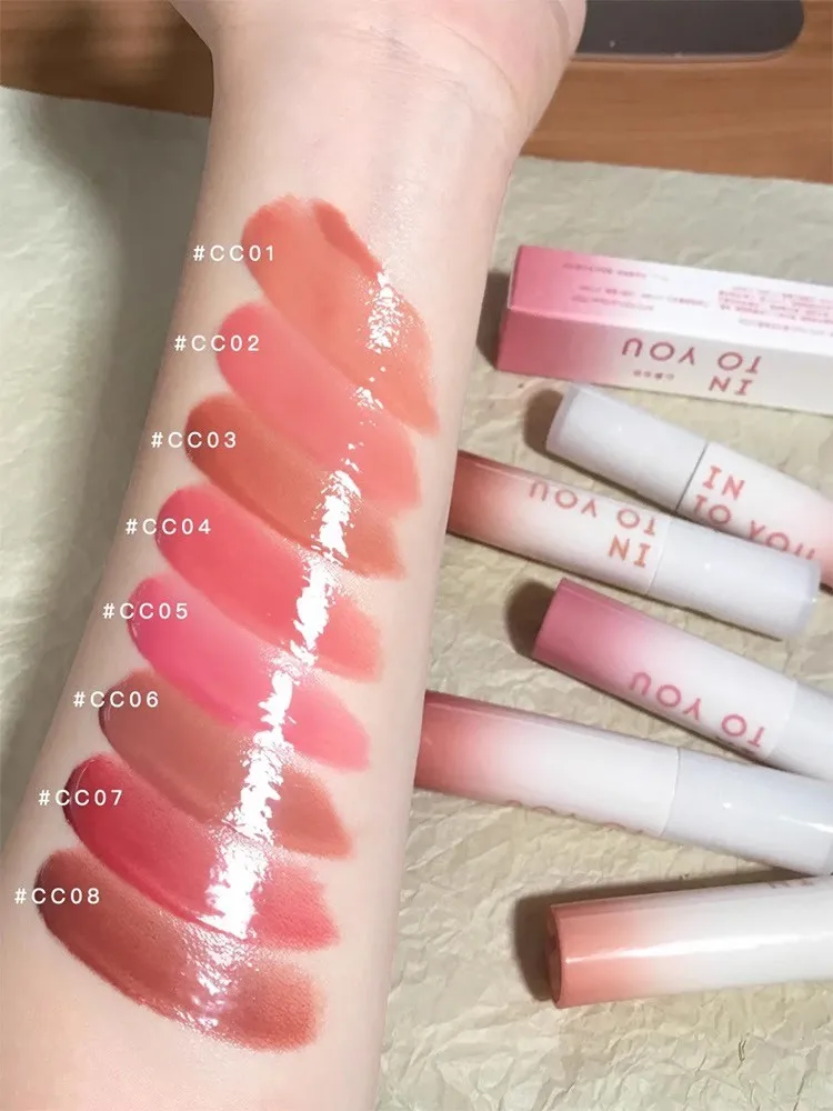 INTO YOU-brillo labial de alta cobertura, bálsamo labial líquido con acabado de espejo acuoso, maquillaje de labios de cristal Original