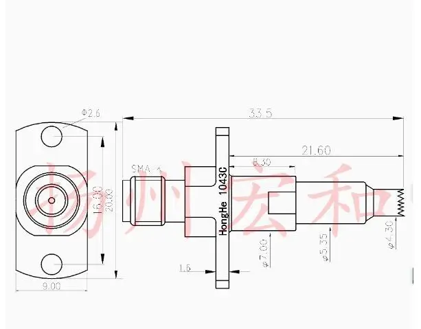 1043C High-frequency Testing Head Signal Head RF Head 6G Teeth 4.3 Toothed RF Mobile Phone Detection SMA Probe Head Claw