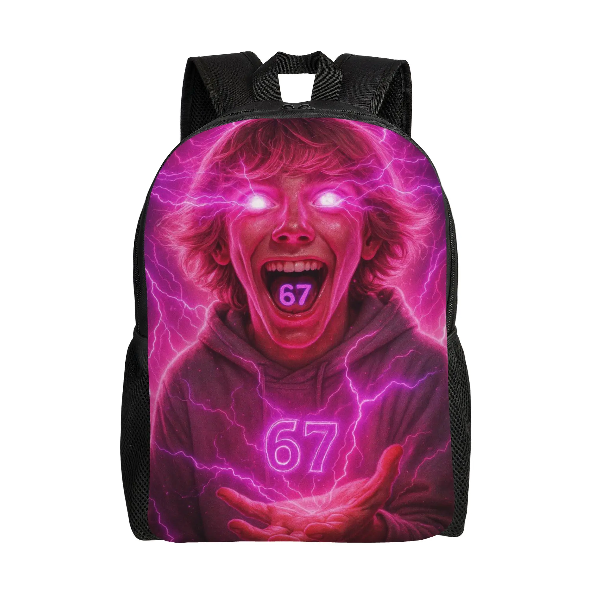 67 Daypack Back to school season 67 Number Awakening in Electric Light  Light Backpack