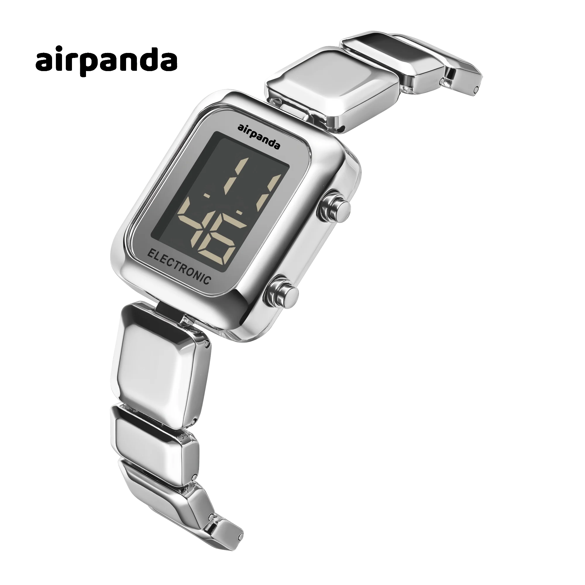 Women's Slim Retro Digital Watch Rectangular Case Vintage Fashion Casual Style Electronic Wristwatch