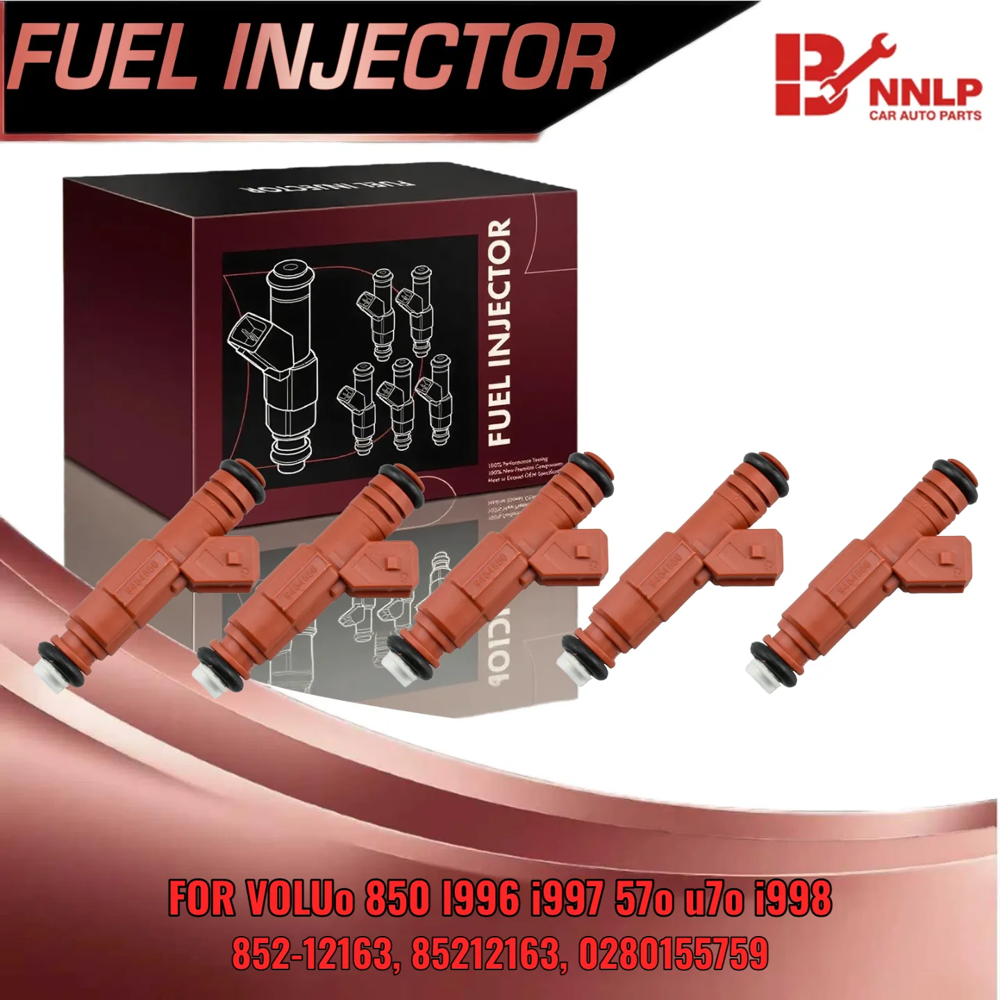 

5x Fuel Injector for Volvo 850 for Volvo S70 for Volvo V70 1996 1997 1998 L5 2.4L 85212163