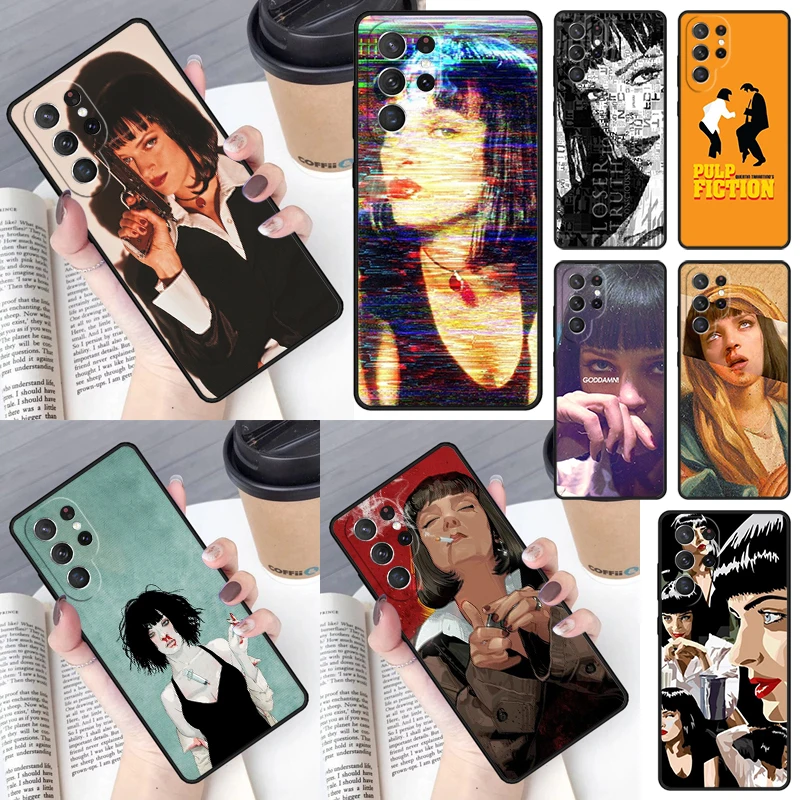 Mia Wallace Pulp Fiction Cover For Samsung Galaxy S23 Ultra S22 S20 S21 FE S8 S9 S10 Plus Note 10 20 Ultra phone Case