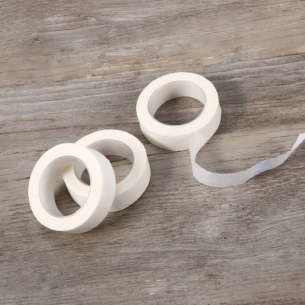 4 Rolls Eyelash Tape 1.25cm X 9M Non-Woven Grade Adhesive for Lash Extension Isolation Secure Hold Sensitive Skin